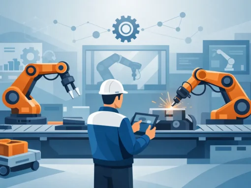Integração robótica industrial sem erro