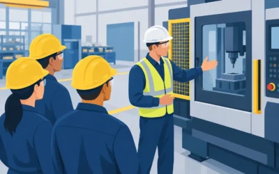 Treinamento de segurança em máquinas na indústria