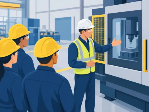 Treinamento de segurança em máquinas na indústria